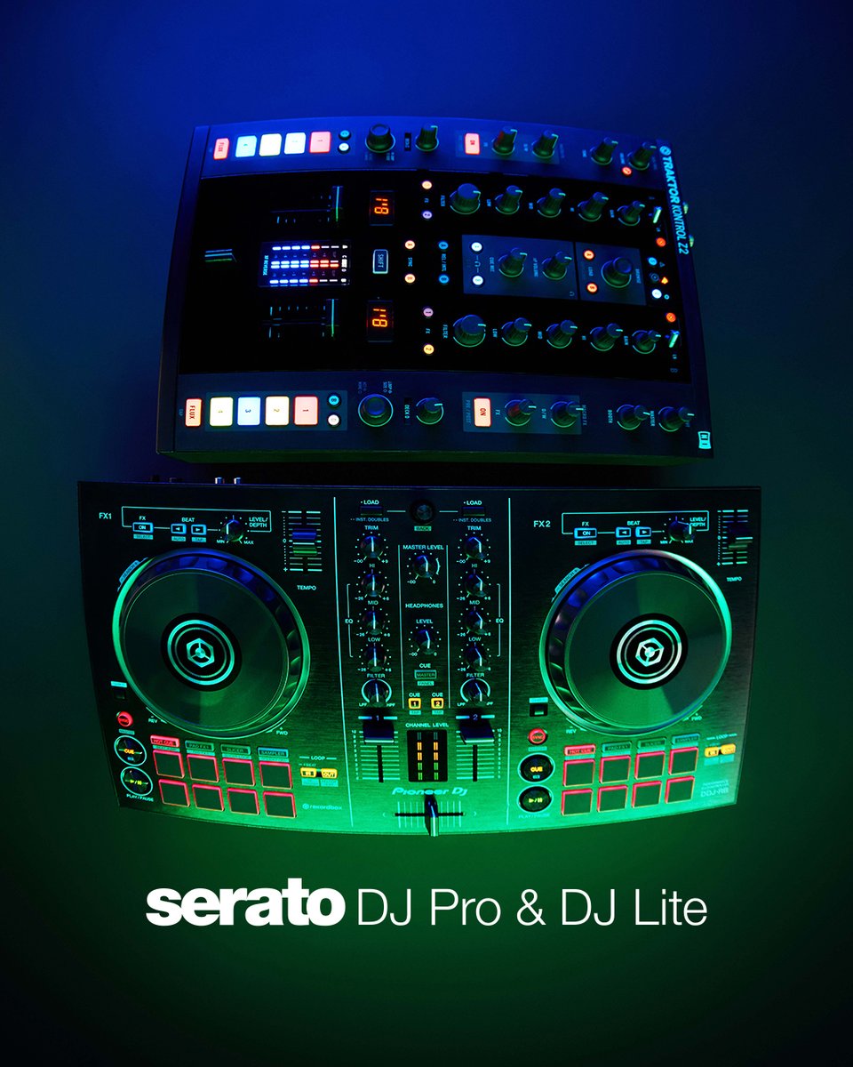 Serato's tweet image. Serato DJ 3.3.2 brings official support for the Native Instruments Traktor Kontrol Z2 and Pioneer DJ DDJ-RB.
Serato DJ Pro integration unlocks features like Serato Stems and give you access to Stems FX and performance pads.
More info here: the-drop.serato.com/announcements/…