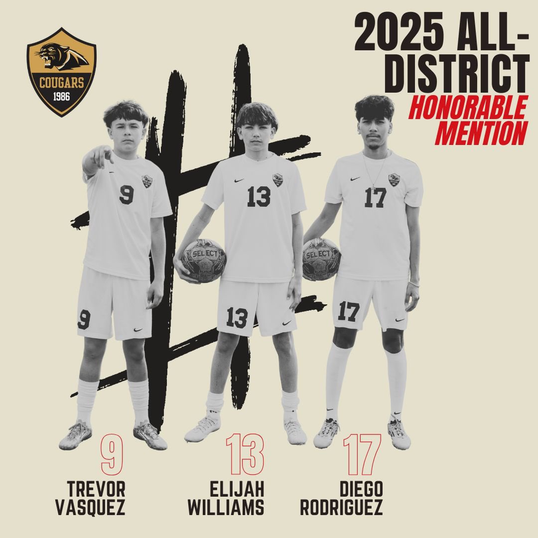 Congratulations to our All-District 12-5 Second Team and Honorable Mention selections for 2025! #CougarNation #OneLISD #faithoverfear ⚽️👊💯🔥<a href="/tchs_media/">TCHS Student Media</a> <a href="/TheColonyHS/">The Colony HS</a> <a href="/TheGuv7/">Lee Weddall</a> <a href="/LISDsports/">Lewisville ISD Athletics</a> <a href="/LSMNSports/">Lewisville Sports Media Network</a>