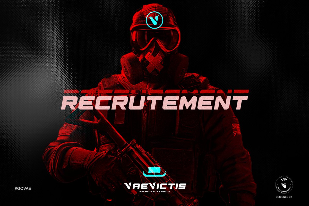 Recrutement R6 (Émeraude-Diamant)
 3 joueurs motivés
 18+, dispo 6j/7
 Entry (Roaming) /2nd Entry (Roaming)/Flex (BP ou proxi)
 DM si chaud pour un projet sérieux ! #R6 #RainbowSix #eSport