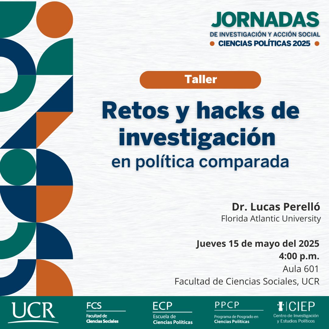📢 ¿Tu investigación en #CP no va como querés?
Sumate al taller “Retos y hacks en política comparada” de las #JornadasInvestigacion #AcciónSocial #ECP #CIEP

🔍 Mejores preguntas, casos clave y hacks útiles para avanzar con confianza. ¡Te esperamos!