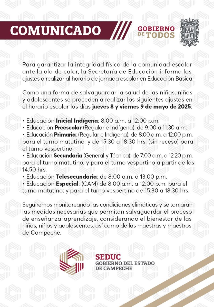 SEDUCampeche's tweet photo. COMUNICADO https://t.co/bqlm59Wi4X