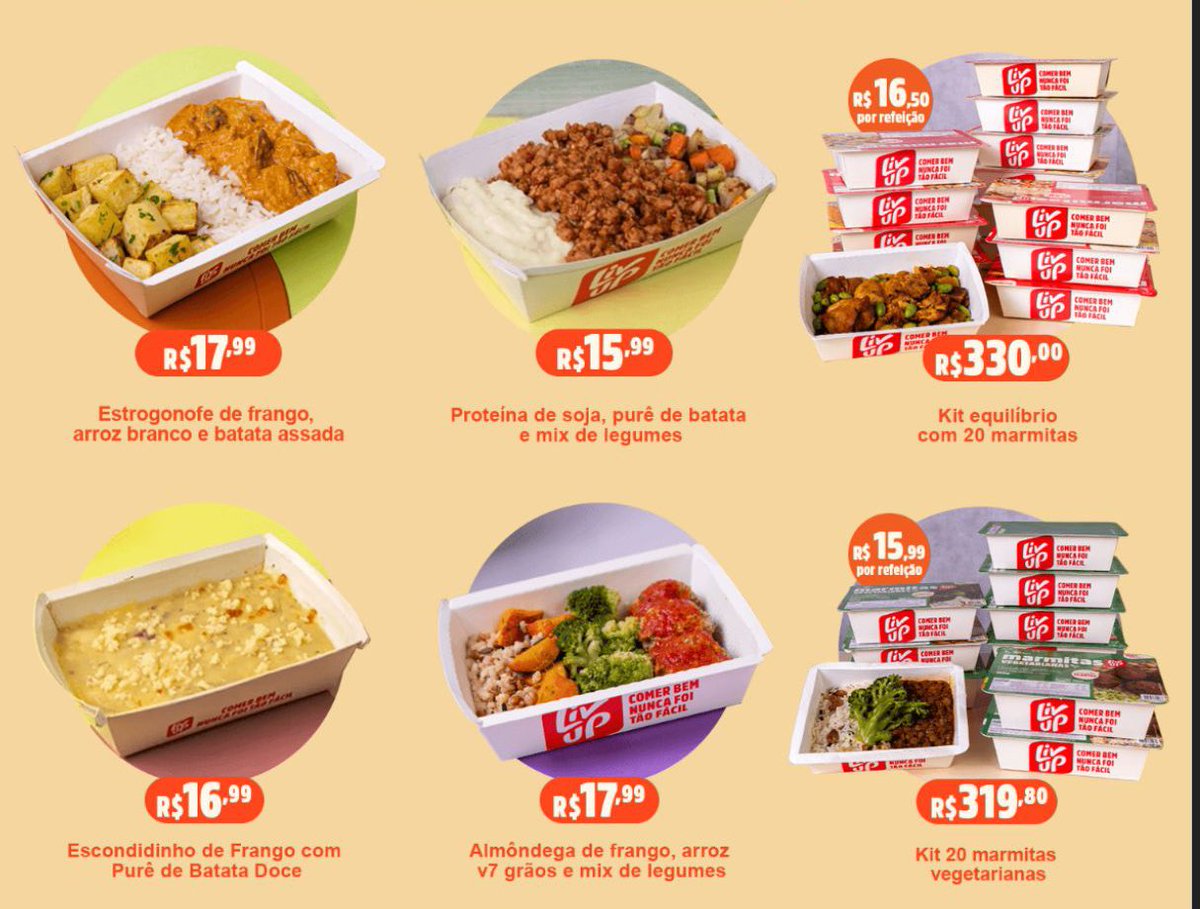 MARMITAS CONGELADAS PARA SUA DIETA🔥

Se organizar a alimentação é o que te trava na dieta, a Livup resolve: marmitas fit congeladas, só descongelar e comer!

Aceita VR/VA, preço justo e ainda tem desconto com o cupom “LEVI”

Sem desculpas agora, hein? kk

livup.com.br/?utm_source=in…