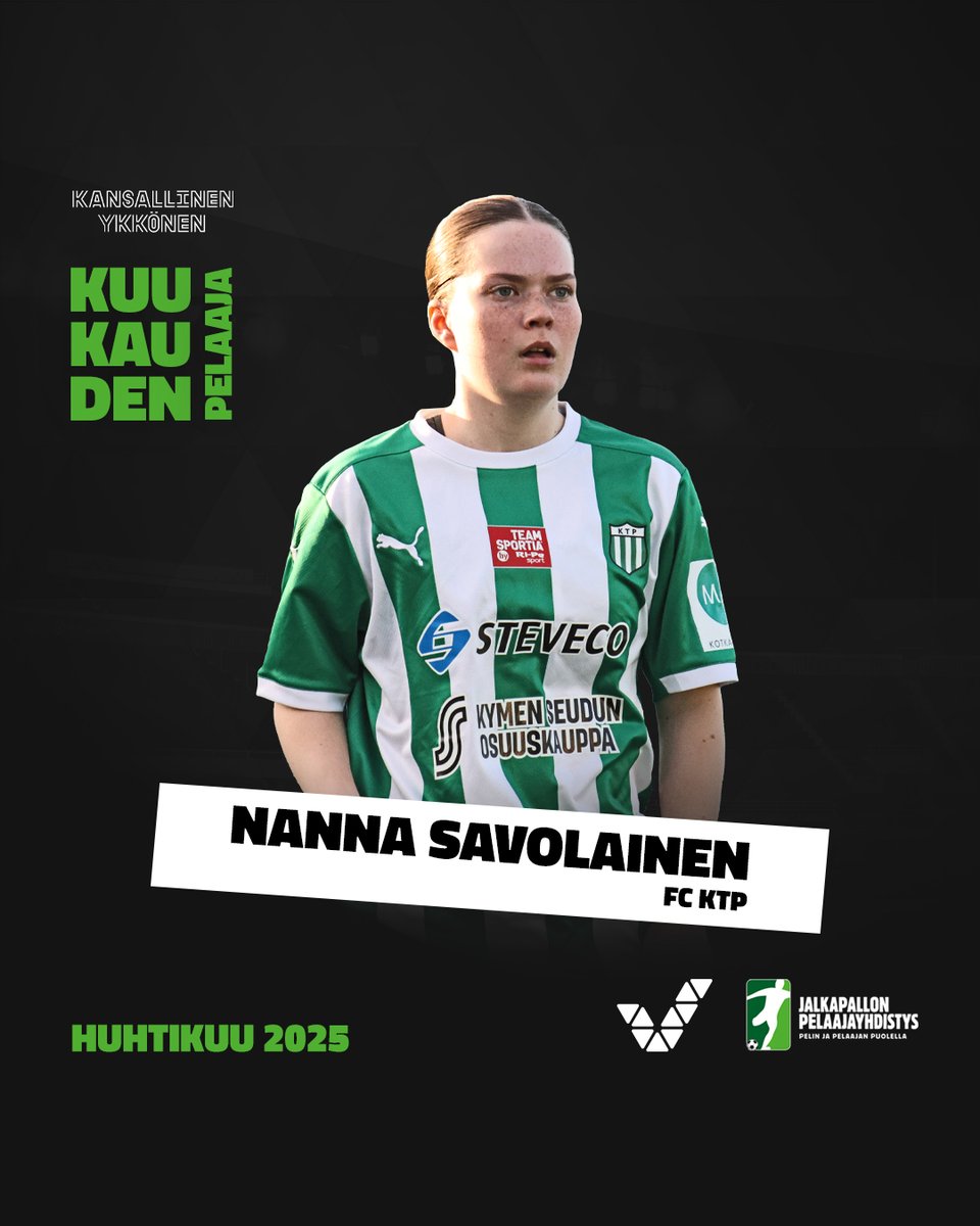 Kansallisen Ykkösen Veikkauksen huhtikuun pelaajaksi on äänestetty 🔥 ​𝐍𝐀𝐍𝐍𝐀 𝐒𝐀𝐕𝐎𝐋𝐀𝐈𝐍𝐄𝐍 🔥 <a href="/KTPKotka/">KTP</a>

Lue Savolainen haastattelu ➡️ jpy.fi/fi/uutiset/nan… #pelaajanääni #pelaajayhdistys