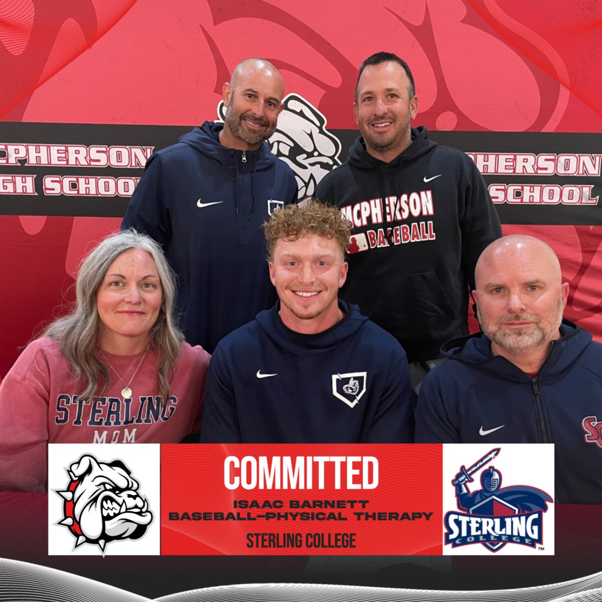 Congratulations to Isaac Barnett who signed today with Sterling college to continue his education and baseball career! #bullpupnation