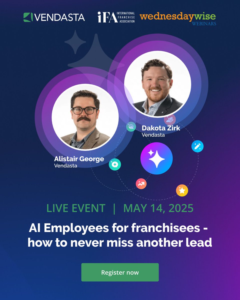 Vendasta (@vendasta) on Twitter photo ā±ļø Speed = Sales. Stop losing leads to slow responses. Learn how AI Employees help you achieve lightning-fast speed-to-lead for your franchise. Join our webinar in partnership with the IFA on May 14, 2 PM ET! Register now:  1l.ink/Z3PNW6D ā±ļø Speed = Sales. Stop losing leads to slow responses. Learn how AI Employees help you achieve lightning-fast speed-to-lead for your franchise. Join our webinar in partnership with the IFA on May 14, 2 PM ET! Register now:  1l.ink/Z3PNW6D