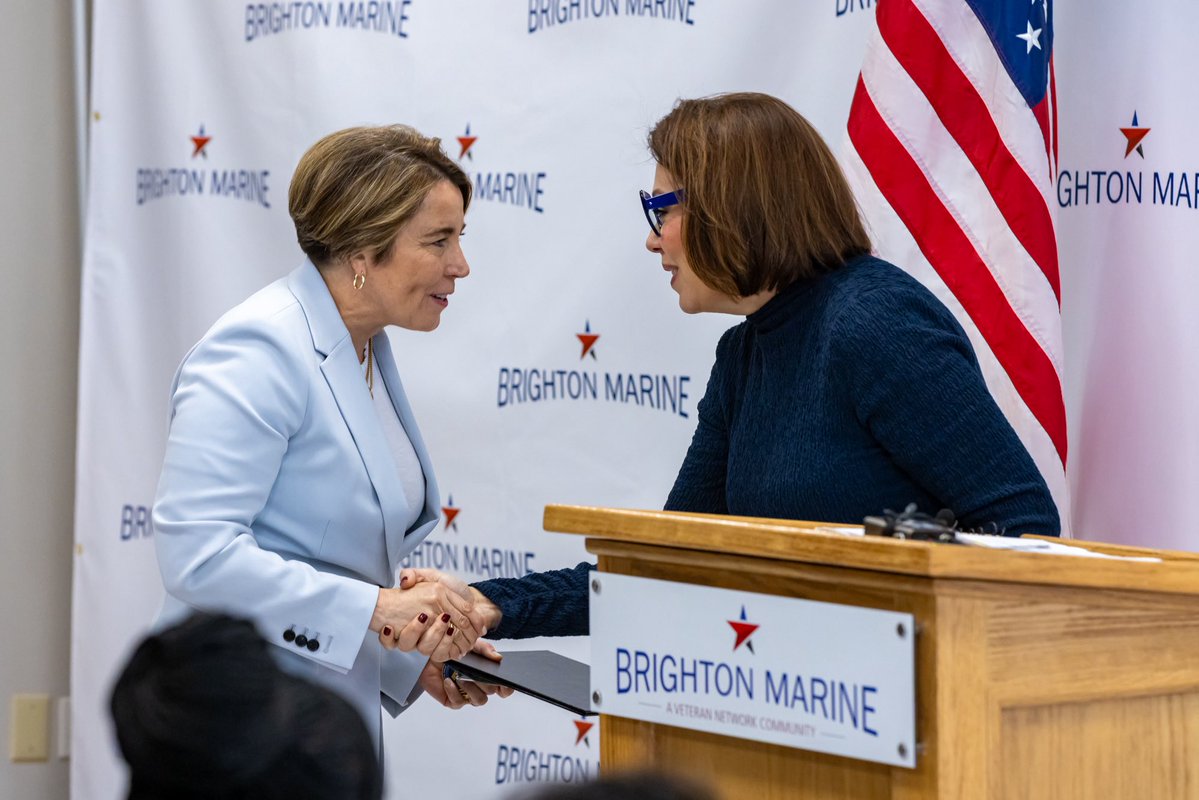 Maura Healey (@massgovernor) on Twitter photo At <a href="/BrightonMarine/">Brighton Marine</a>, Derrick Hassell turns housing into safe, supportive homes for veterans. Now, he'll do that work in a building named in his honor.
Massachusetts is lucky to have Derrick, Brighton Marine, and the $10M investment they're making in ending veteran homelessness. At <a href="/BrightonMarine/">Brighton Marine</a>, Derrick Hassell turns housing into safe, supportive homes for veterans. Now, he'll do that work in a building named in his honor.
Massachusetts is lucky to have Derrick, Brighton Marine, and the $10M investment they're making in ending veteran homelessness.
