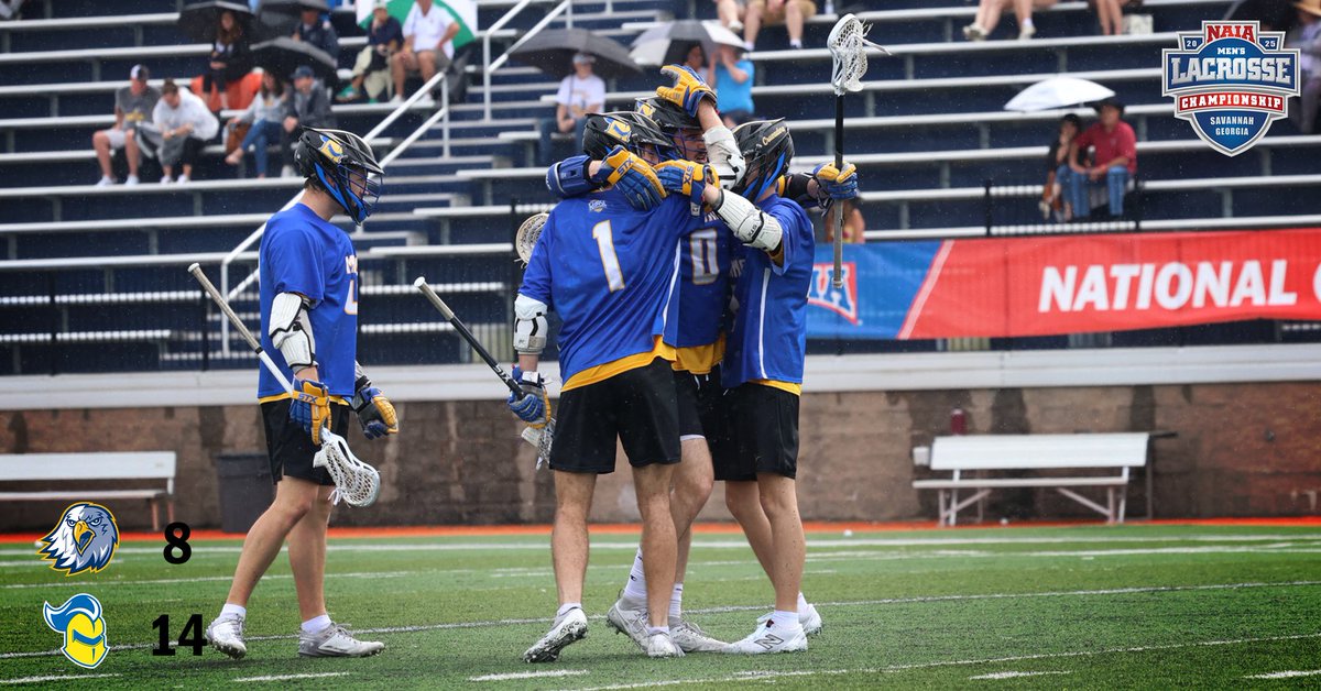 NAIA (@naia) on Twitter photo M🥍:
#7 <a href="/MUCrusaders/">Madonna Athletics</a> knocks off #2 <a href="/RU_Eagles/">Reinhardt Athletics</a> 14-8 to advance to the semifinals of the #NAIAMlax inaugural championship.
#BattleForTheRedBanner #TheRightWayToPlay M🥍:
#7 <a href="/MUCrusaders/">Madonna Athletics</a> knocks off #2 <a href="/RU_Eagles/">Reinhardt Athletics</a> 14-8 to advance to the semifinals of the #NAIAMlax inaugural championship.
#BattleForTheRedBanner #TheRightWayToPlay