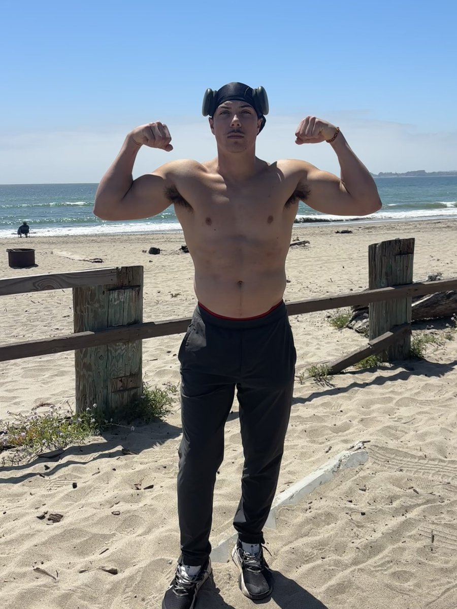 Beach workout. Getting stronger and faster daily. 1%