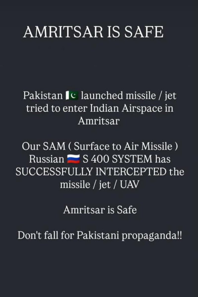 Celebrity_Tak's tweet image. AMRITSAR IS SAFE GURU KI NAGARI IS SAFE JAI HIND
#HindKiSena #poochattack #amritsir #IndiaPakistanWar #oprationsindoor