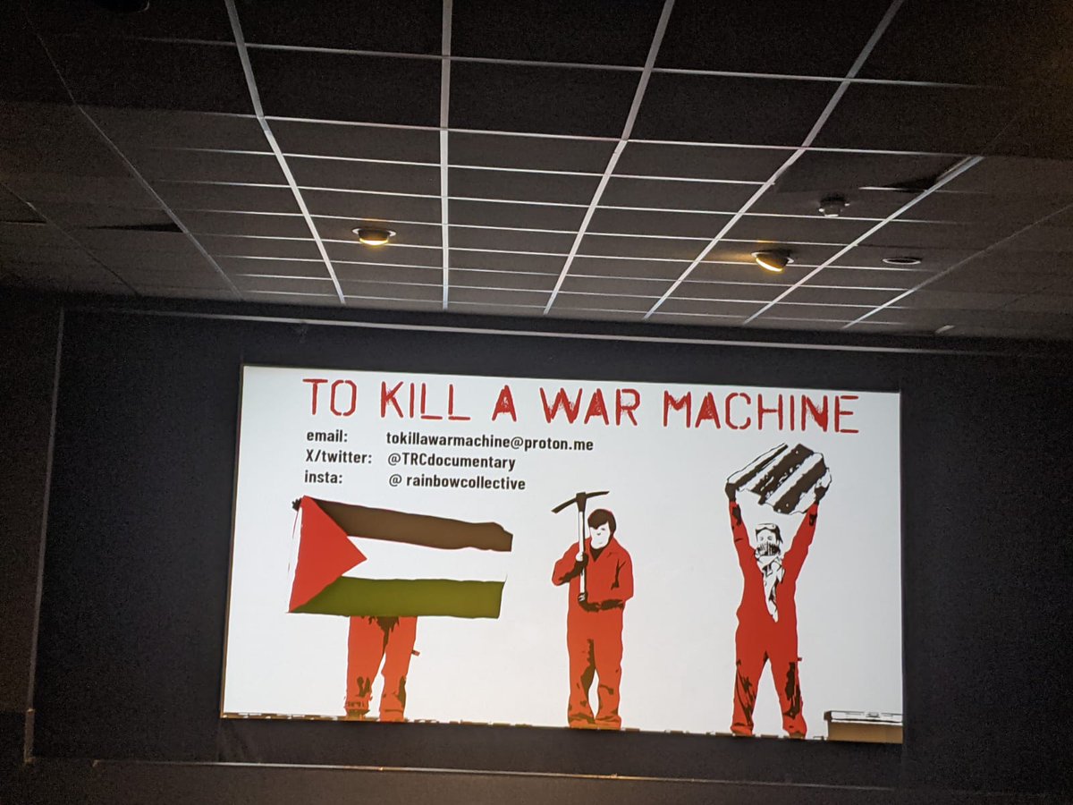Sue Duggins 💚 (@sued62) on Twitter photo I've just watched the preview of "To Kill a War Machine"
A film about <a href="/Pal_action/">Palestine Action</a>
I left with hope
Direct Action works
#ShutElbitDown I've just watched the preview of "To Kill a War Machine"
A film about <a href="/Pal_action/">Palestine Action</a>
I left with hope
Direct Action works
#ShutElbitDown