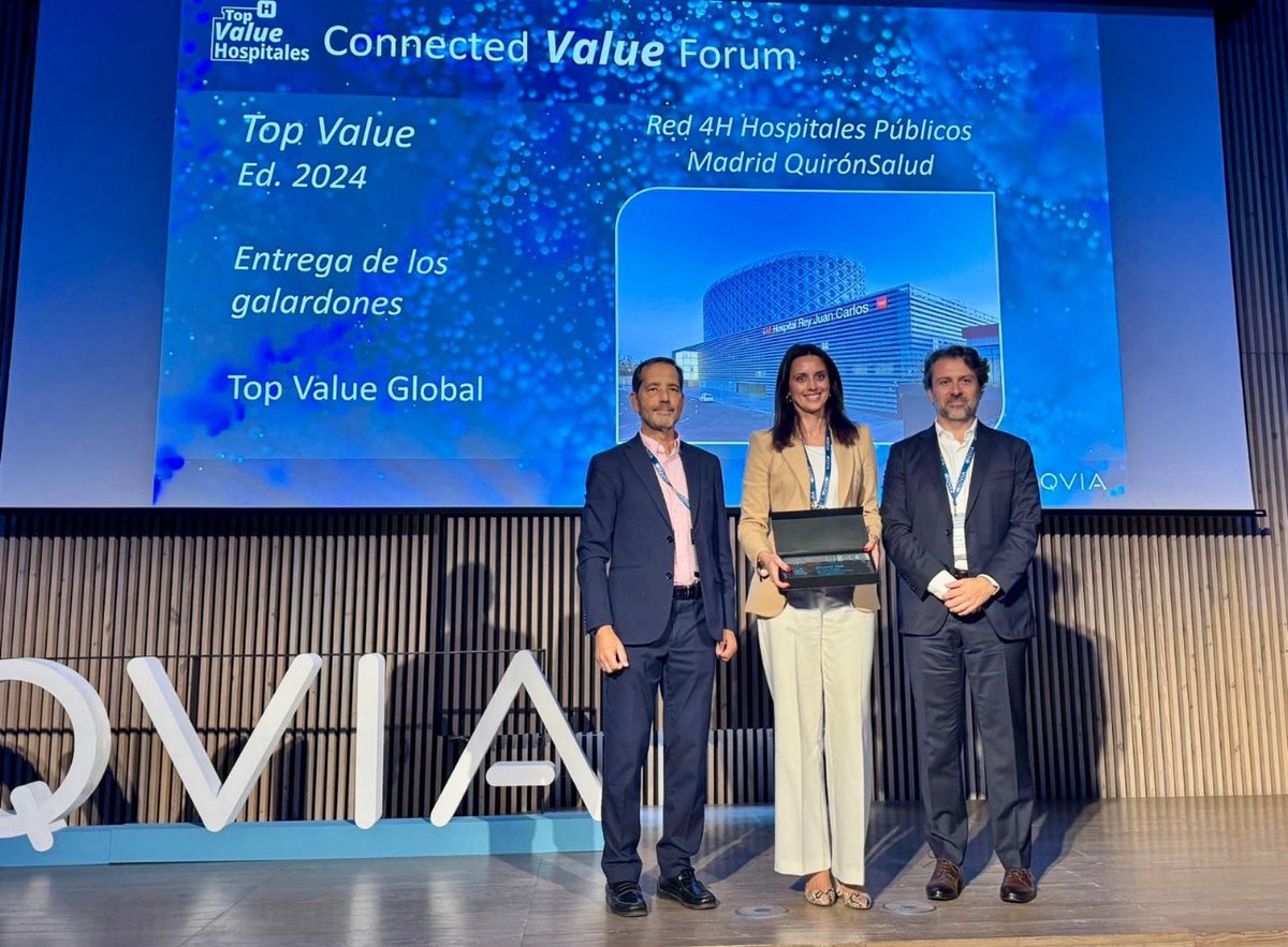 DraPascual's tweet image. Es un orgullo haber recibido el premio #TOPVALUE @IQVIA_global por el trabajo en evaluación de resultados en salud, destaca nuestro compromiso con una atención basada en valor, centrada en medir lo que realmente importa: los resultados en la vida de los pacientes.
#VBHC #PROMS