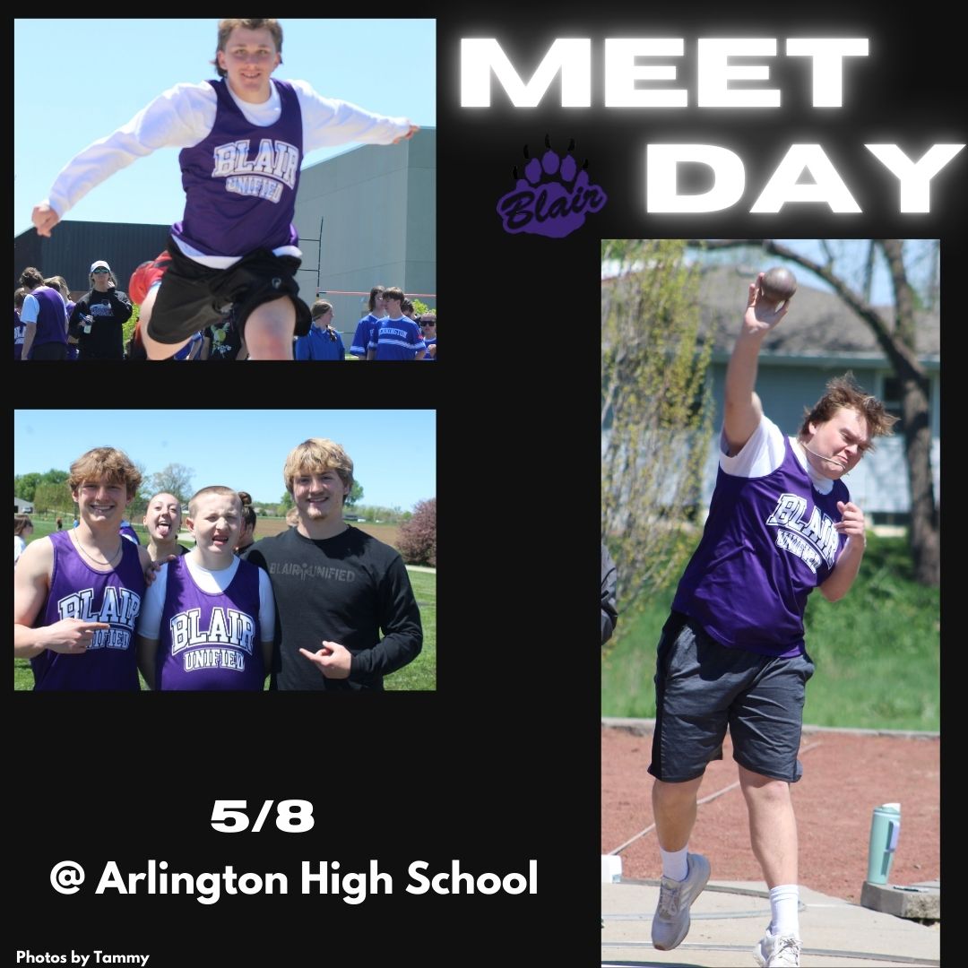 Blair High School (@bhsblair) on Twitter photo Our EMC Champion Unified Track Team heads to Arlington to compete today. Go Bears! <a href="/blairunified/">Blair Unified Sports & Activities</a> Our EMC Champion Unified Track Team heads to Arlington to compete today. Go Bears! <a href="/blairunified/">Blair Unified Sports & Activities</a>