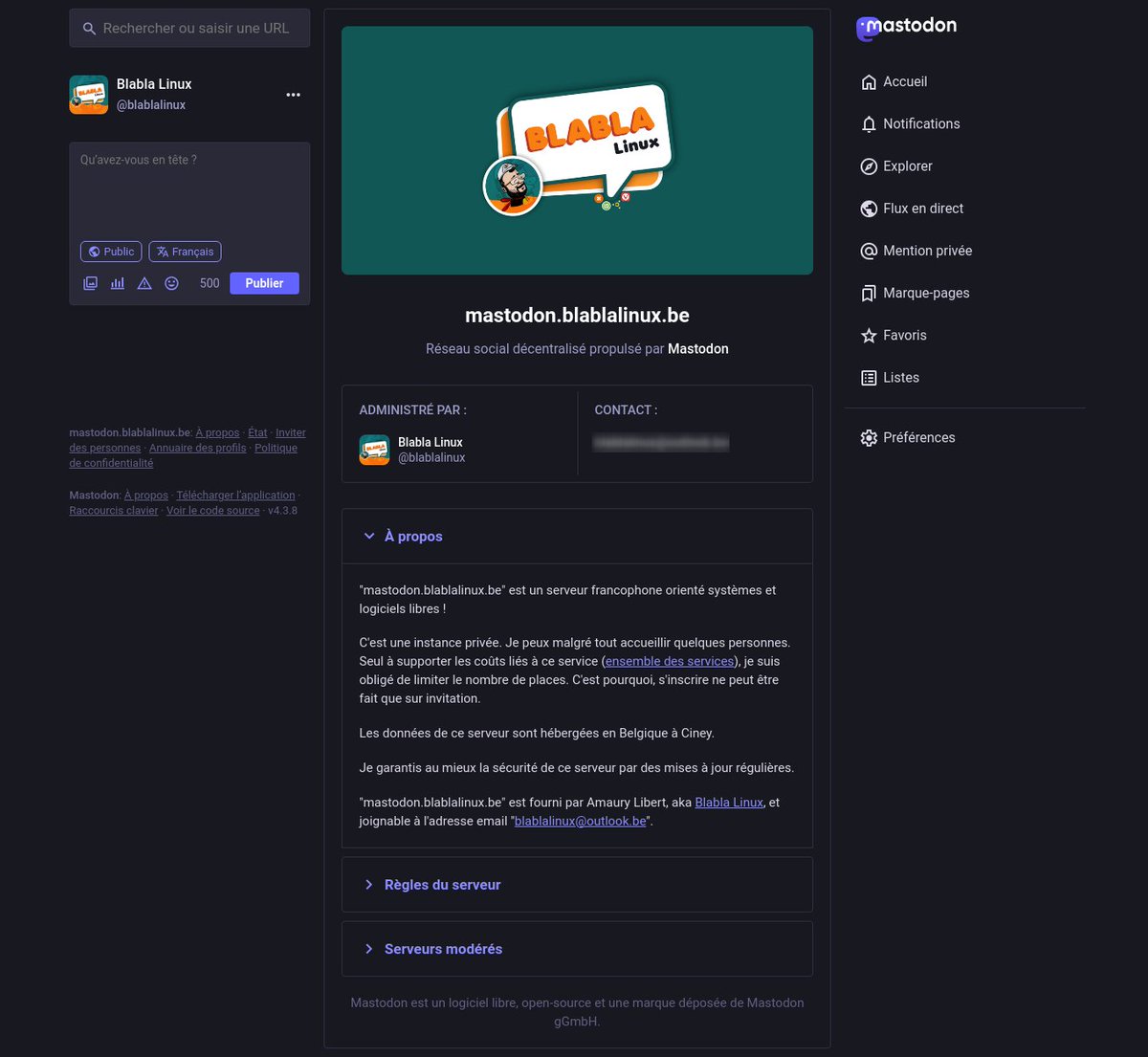 BlablaLinux's tweet photo. Petit boulot de cette soirée…
Les mises à niveau de…
#Linkwarden qui passe en version 2.10.0 👍
#Mastodon qui passe en version 4.3.8 👍
#PwPush qui passe en version 1.53.9 👍
#WGDashboard qui passe en version 4.2.3 👍 https://t.co/KoxTB8H9nV