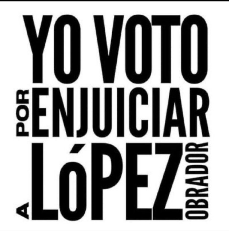Yo no se ustedes pero YO VOTO POR ENJUICIAR A LÓPEZ OBRADOR.🥳

Quien jala ? 👇🙋‍♀️
