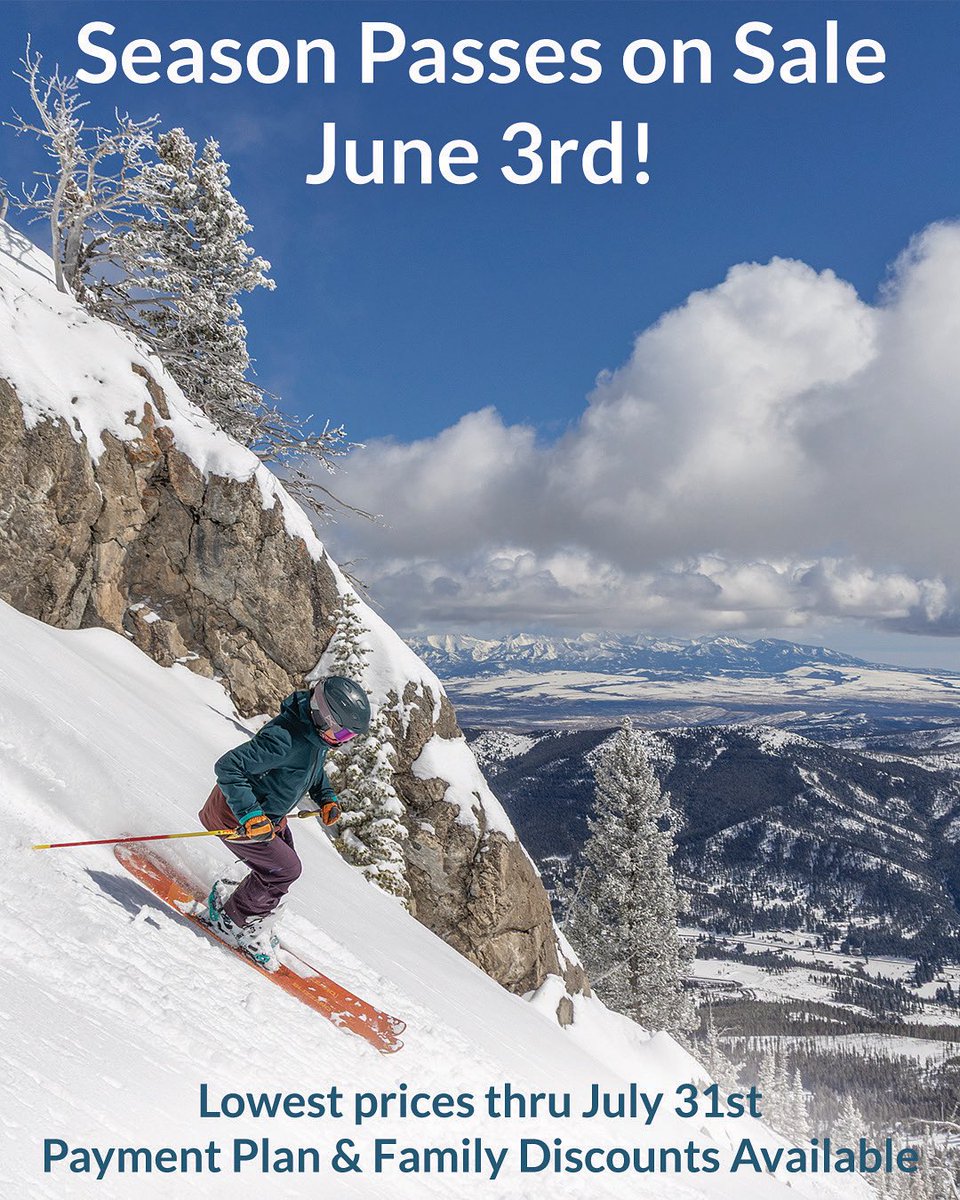 2025-26 Season Passes on sale June 3!

We launched a new online store for a faster, smoother shopping experience. All guests need to create a new account - it only takes a minute and makes checkout easy when passes go live. bridgerbowl.com

📸 Simon Peterson