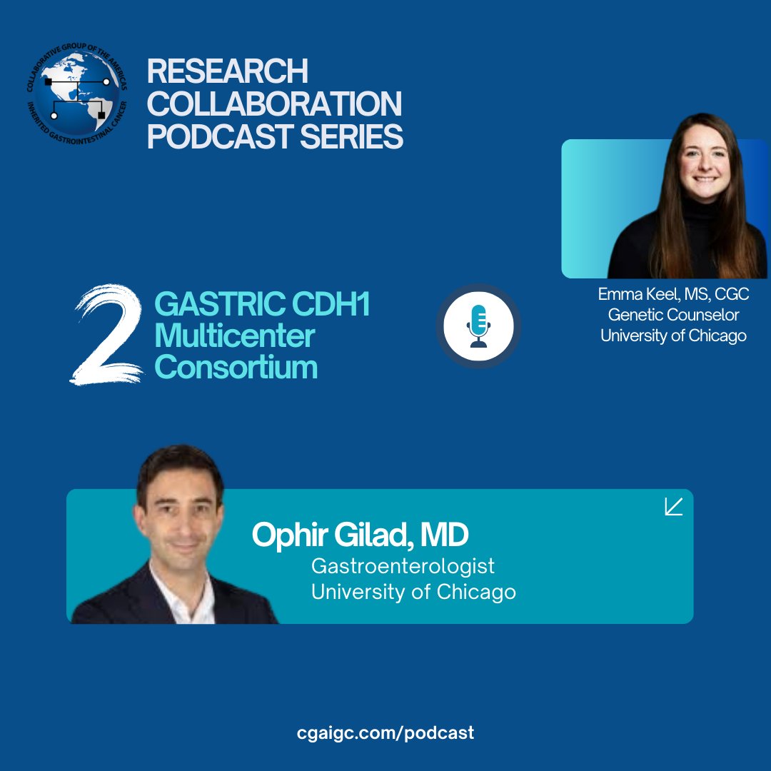 CGA-IGC (@cgaigc) on Twitter photo 📢Have you listened to🎙️2? It focuses on the #Gastric CDHI Multicenter Consortium & features <a href="/OphirGilad/">Ophir Gilad</a> one of the consortium leads.
➡️Learn more about their current work & vision for the future by listening to the 🎙️& reading the 📜written by our comms cttee member 📢Have you listened to🎙️2? It focuses on the #Gastric CDHI Multicenter Consortium & features <a href="/OphirGilad/">Ophir Gilad</a> one of the consortium leads.
➡️Learn more about their current work & vision for the future by listening to the 🎙️& reading the 📜written by our comms cttee member