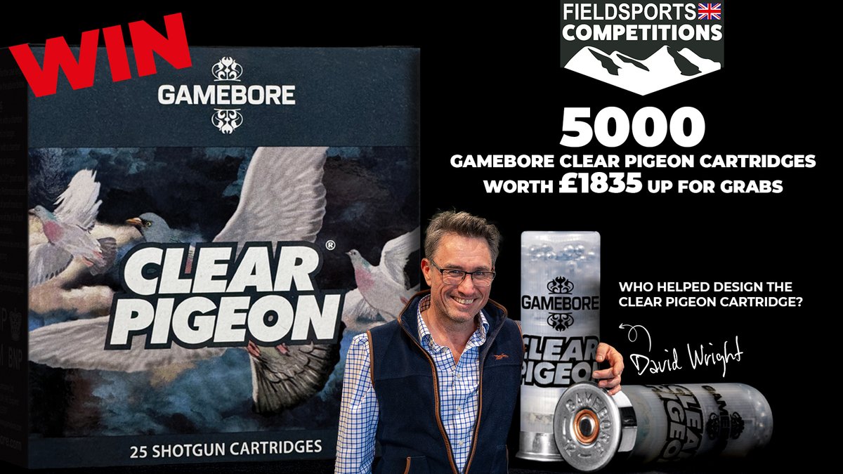 🎯 WIN 5,000 Gamebore Clear Pigeon Cartridges – worth £1,835!
Just £9.99 per ticket for your chance to stock up on some of the best-performing shells in the field.

🕗 Ends: 31 May 2025 at 20:00

fieldsportscompetitions.co.uk/product/5000-g…
<a href="/GameboreUK/">Gamebore Cartridges</a>  #ClearPigeon #PigeonShooting