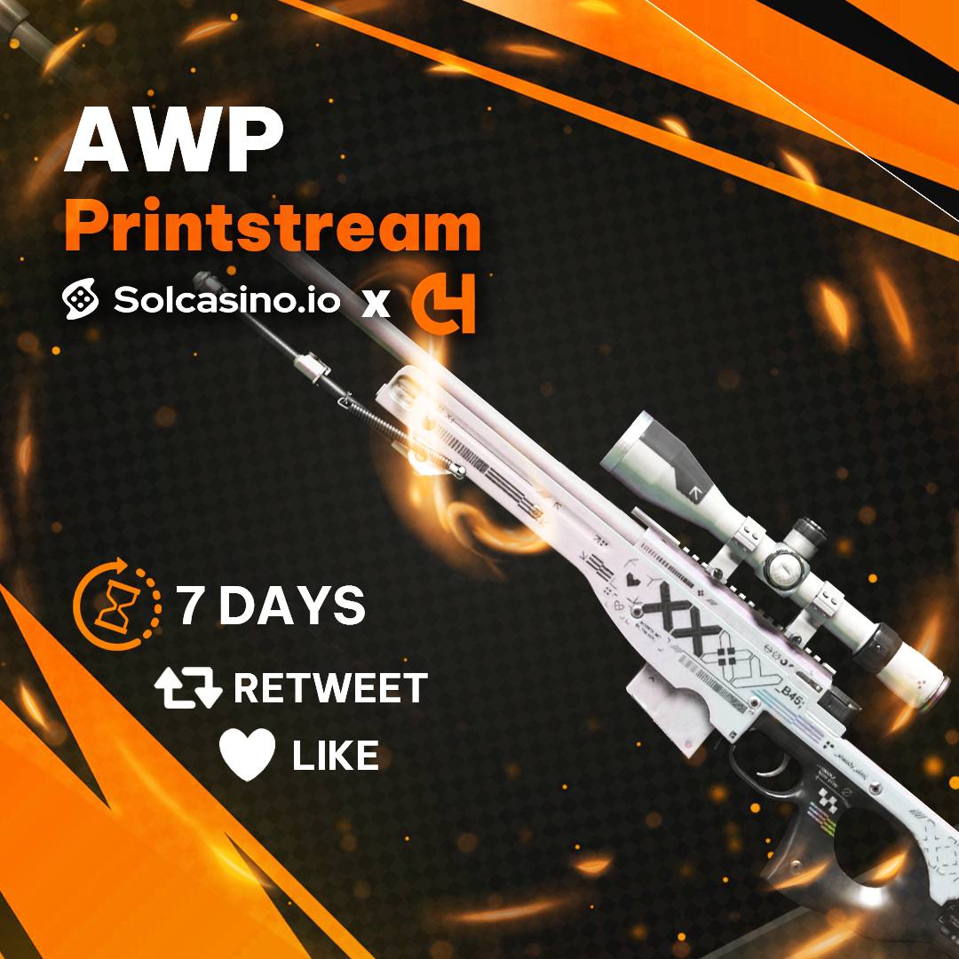 🧡AWP | PRINSTREAM GIVEAWAY 🧡
 
💠How to enter : 

🔹️Follow <a href="/solcasino/"></a> &amp; <a href="/CSGOhistories/">Counter-Strike HISTORY</a>
🔹️ Like &amp; RT
 
1 Winner. Ends in a week