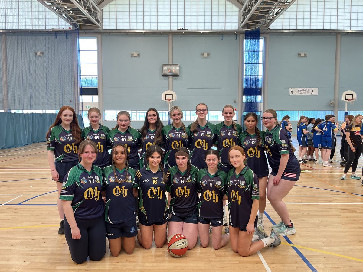 ColaisteMhuireK's tweet photo. Well done to all the girls for participating in the annual Carlow/ Kilkenny Sports partnership basketball tournament.  Thanks to Siobhan in @borriscollege for hosting a great day of basketball and many thanks to kilkenny/carlow sports partnership for sponsoring the event. https://t.co/3EjmEXEFhQ