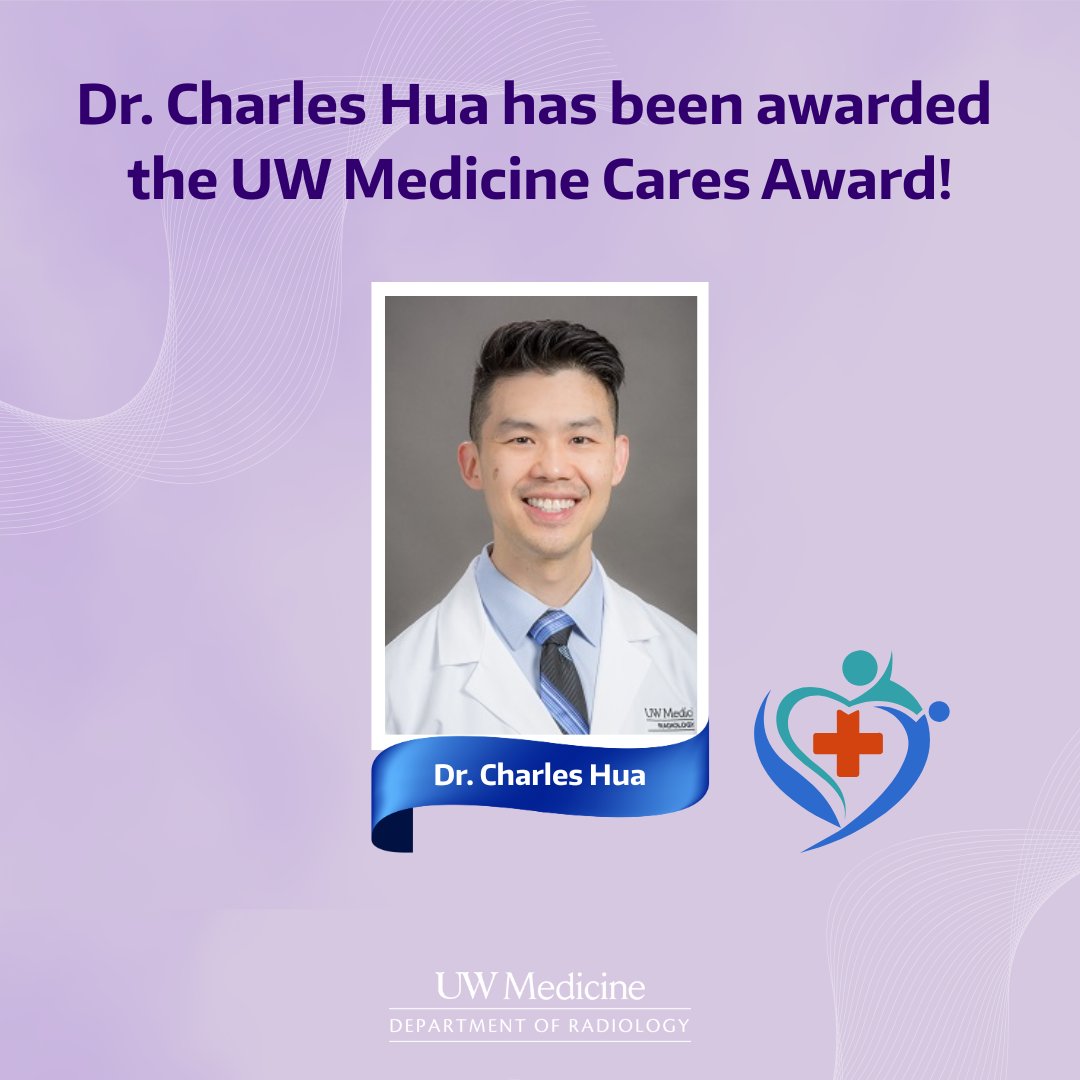 UW Radiology (@uwradiology) on Twitter photo Congratulations to #UWRadiology Assistant Professor <a href="/CharlesHuaMD/">Charles Hua, MD</a> on receiving a #UWMedicine Cares Award! Honored for his compassion, professionalism & care, Dr. Hua exemplifies our Service Culture Guidelines. Thank you for all you do! Learn more: rad.washington.edu/news/dr-charle… Congratulations to #UWRadiology Assistant Professor <a href="/CharlesHuaMD/">Charles Hua, MD</a> on receiving a #UWMedicine Cares Award! Honored for his compassion, professionalism & care, Dr. Hua exemplifies our Service Culture Guidelines. Thank you for all you do! Learn more: rad.washington.edu/news/dr-charle…
