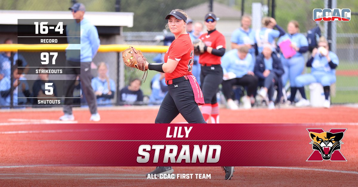 Congrats to Lily Strand from <a href="/SXUsoftball/">SXU Softball</a> on being named All-CCAC First Team! #GoCougs🐾🥎 #WeAreSXU