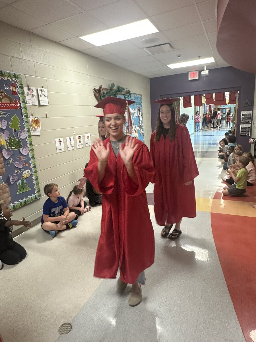 Legacy walk at Indian Trails Elementary! Amazing to see these high school seniors visit their elementary school and celebrate with staff! #fortproud