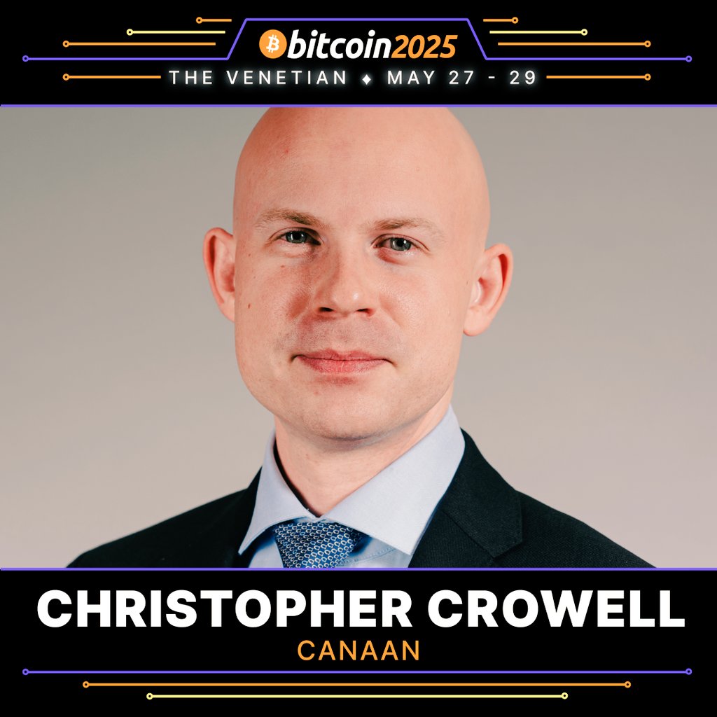 I'm excited to speak again at Bitcoin 2025 in Las Vegas.

"Hardware Arms Race"

<a href="/TheBitcoinConf/">The Bitcoin Conference</a> <a href="/canaanio/">Canaan Inc.</a>

"Since 2013, Canaan has manufactured the Avalon, the first Bitcoin ASIC miner (NASDAQ: CAN)."