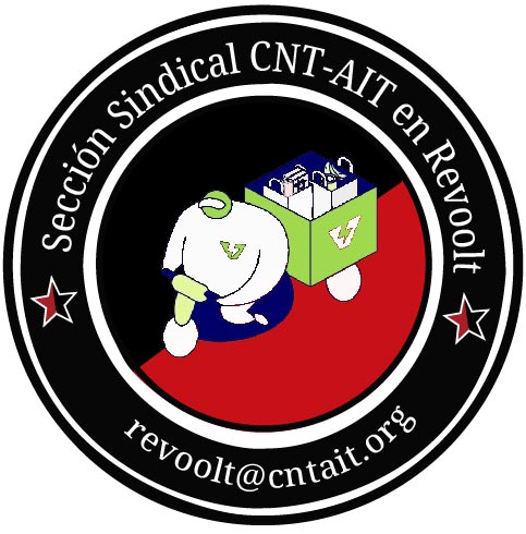 📢Constituida Sección Sindical de CNT-AIT en Revoolt:
madrid.cntait.org/nace-la-seccio…
Planta cara a la explotación en el reparto "ecofriendly". Únete a la lucha obrera independiente, la que no tiene ni liberados y ni subvenciones. Organizadas, entre iguales, somos más fuertes.