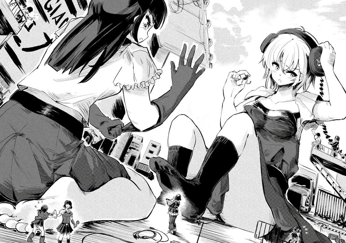 Are you ready for a concert by the BIGGEST idol group in town?~ 🎵 #giantess #sizedifference #SizeTwitter