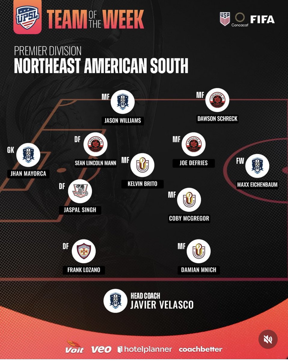 JoeDefries2's tweet image. UPSL Team of the week🕺