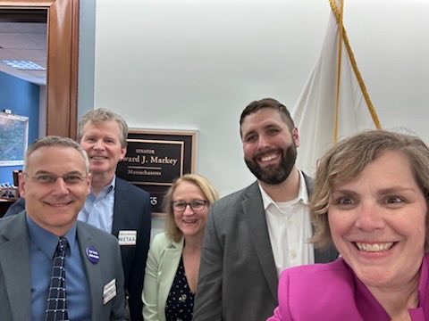 TechDirectors's tweet image. .#METAA was proud to collaborate with ⁦@MassCUE⁩ to represent Massachusetts at this years #EdTech Advocacy Fly-in event in Washington DC. Thank you ⁦@CoSN⁩ ⁦@SETDA⁩ ⁦@SIIA⁩ and ⁦@ISTEofficial⁩ for all your work to make this happen! Our voice matters!
