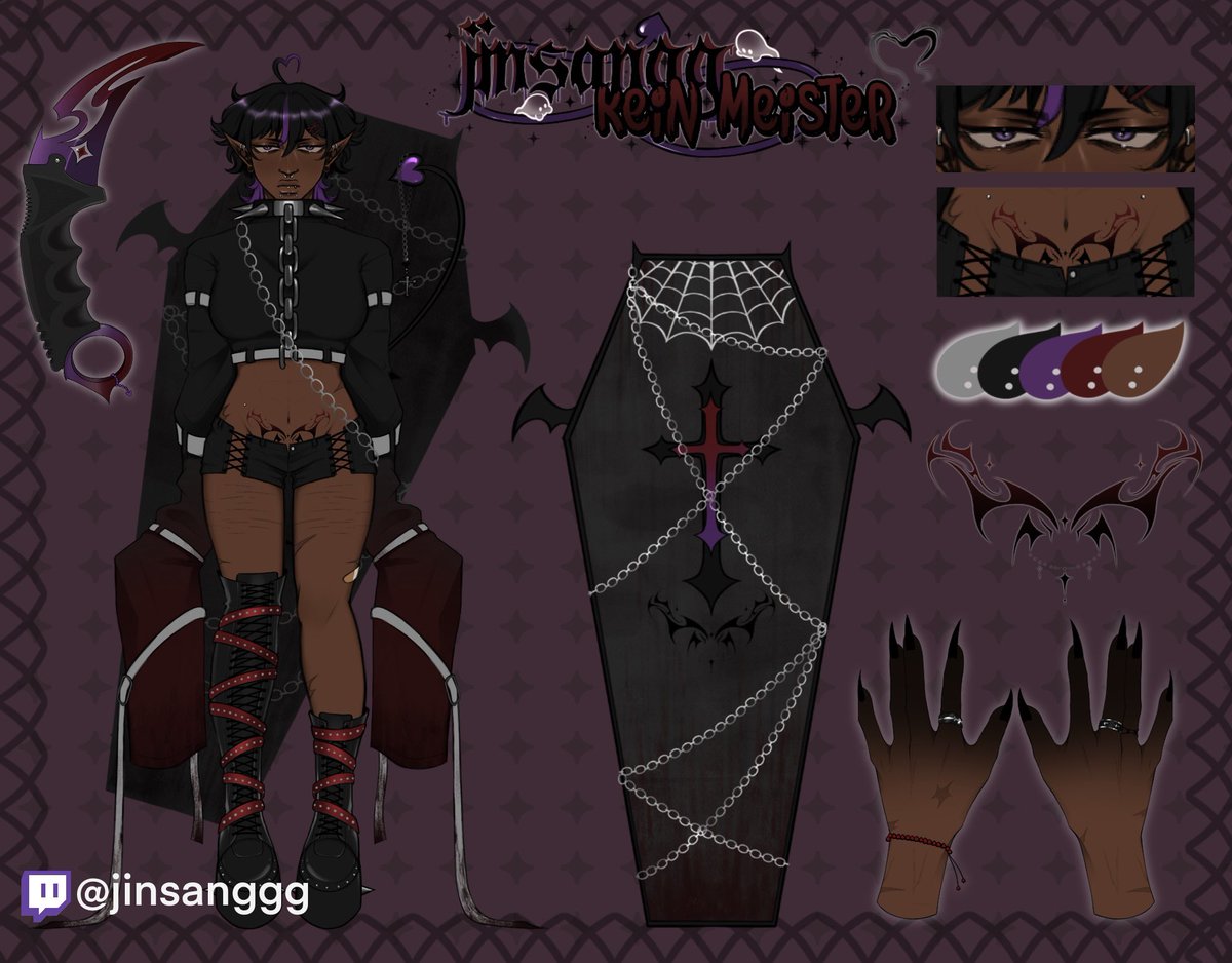 BOO !! Your (not so) fave sleep deprived demon/hunter has arrived~ !

☆彡

Call me Jin/Kein !! 

I game, draw, sleep, and love being a chaotic freak>:3 JOIN ME !!

#VTuber • #VTuberartist • #ENVtuber
Art tags: #JKMVTart / #JKMVTspice 🔞 

🎨: Me>:3 !!