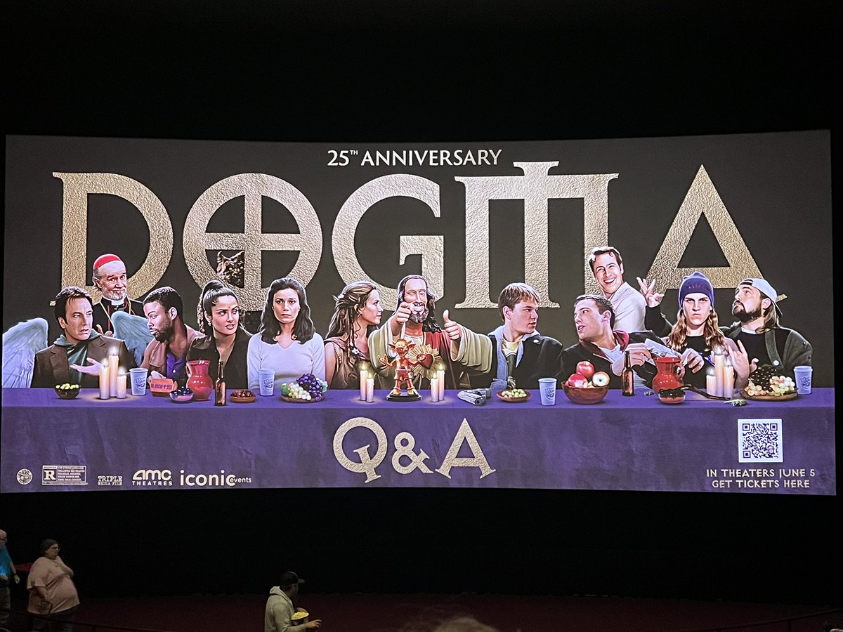 atomellis's tweet photo. 25 years of Dogma. Excited to watch this with the Silent One himself, @ThatKevinSmith https://t.co/NUgxFtfQil