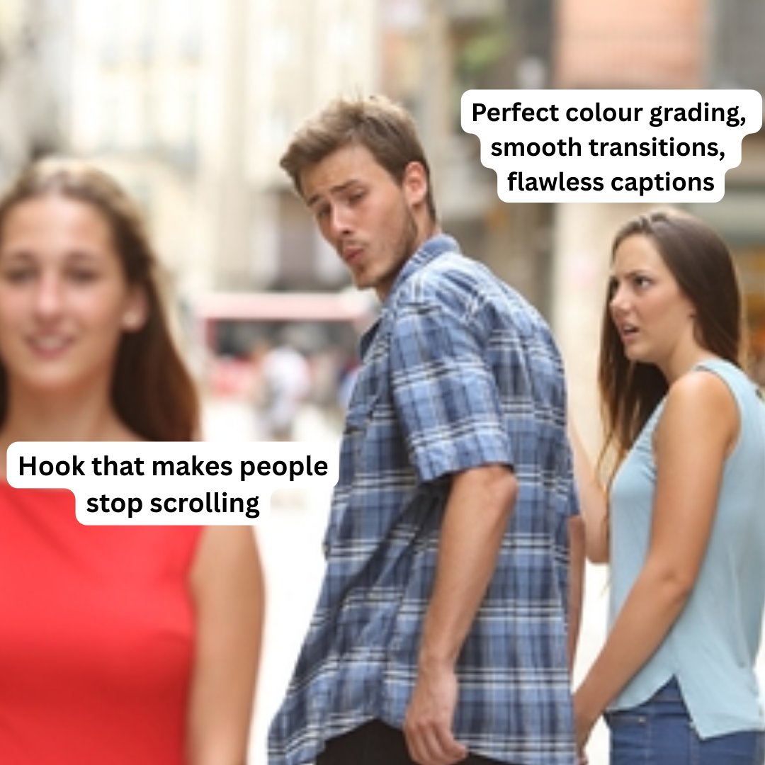TheEditDude's tweet photo. When you realize retention > aesthetics every time. https://t.co/ifEn13mtD8