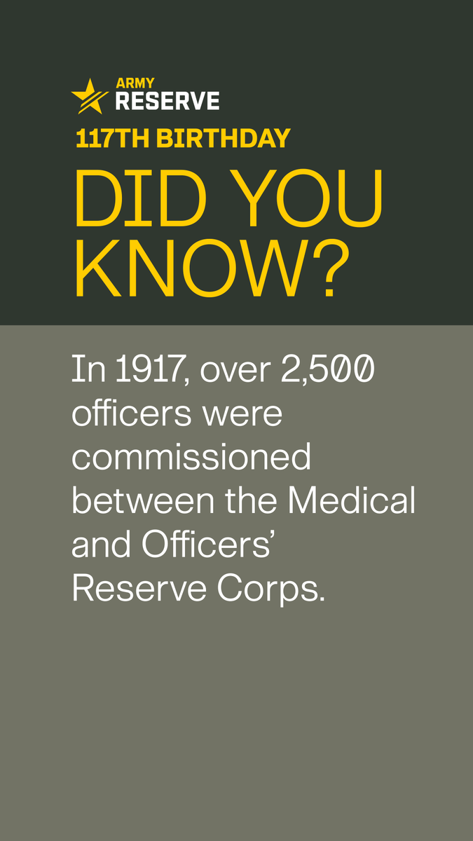 USArmyReserve's tweet photo. #DYK 

April marked the U.S. Army Reserve's Birthday Month! Join us in continuing our 117th Birthday celebration by learning more about #USARThroughTime!⏱️ 
 
#ArmyReserve117 https://t.co/DxfBiz2OXg