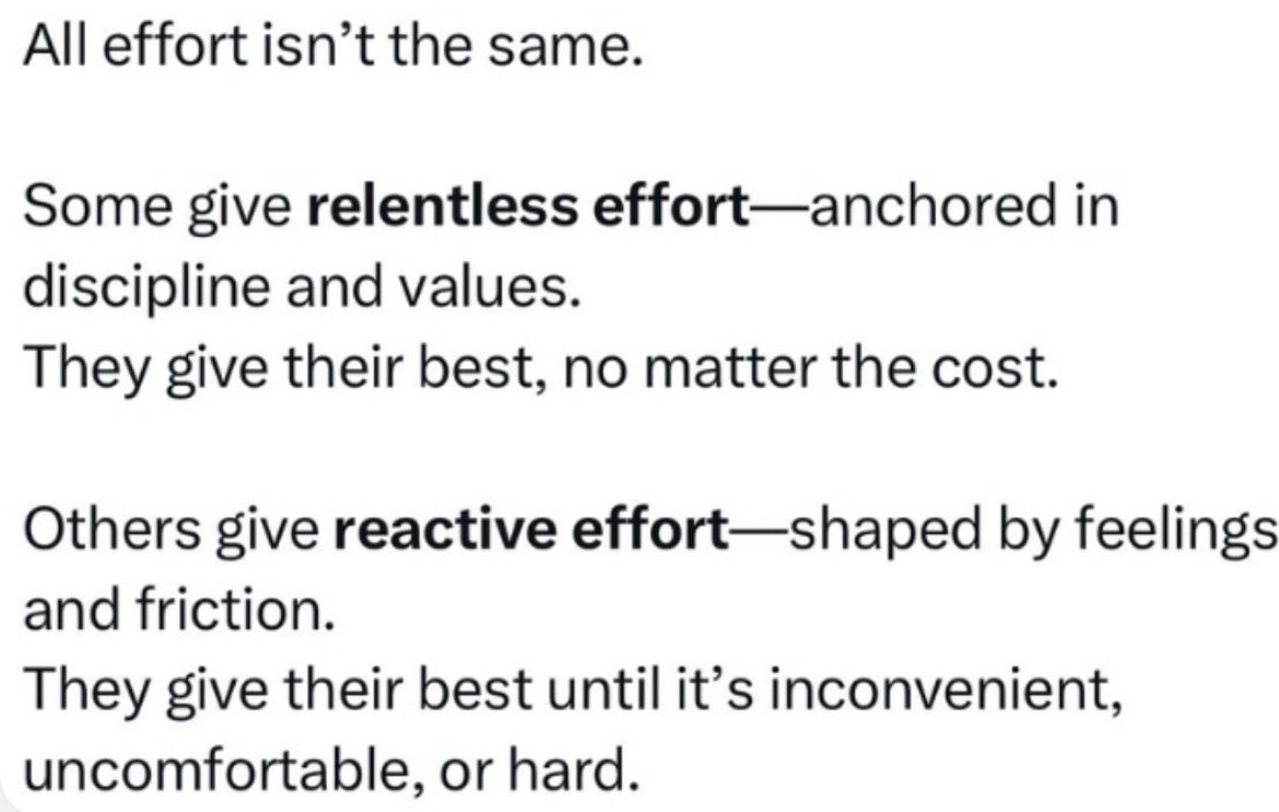 It’s not always “what” you’re doing, but more so HOW. Are you driven by external factors or by your own standards and aspirations??