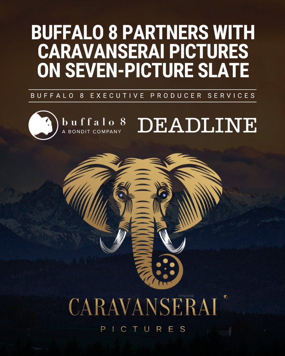 Buffalo 8’s Executive Producer Services division is partnering with Beverly Hills-based production company Caravanserai Pictures to develop and package a slate of 7 feature films. 🤝🎥

Deadline article 👉 ow.ly/IhGC50VOURV
B8 EP Services 👉 ow.ly/vSEL50VOURU