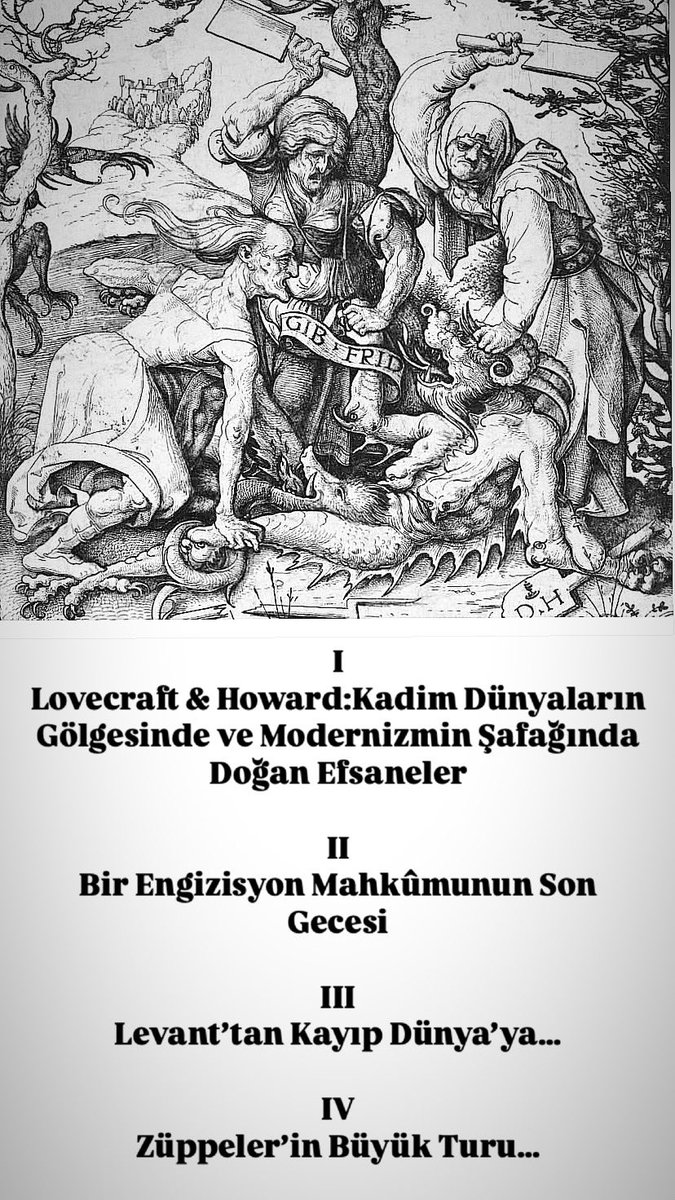 1- Lovecraft &amp; Howard:Kadim Dünyaların Gölgesinde ve Modernizmin Şafağında Doğan Efsaneler

2- Bir Engizisyon Mahkûmunun Son Gecesi

3-Levant’tan Kayıp Dünya’ya
Doyle ve Osmanlı’daki Tarih Öncesi Bir Canavar

4-Züppeler’in Büyük Turu
(Gezgin Bir Vampir)
reportare.com/author/halildu…