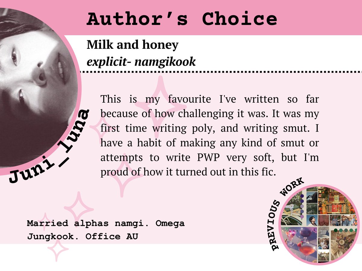 ✥ Read more from moodboard writer, Juni!  She brought us [When the Autumn Wind Returns].

If you want to read more from <a href="/junilunalala/">juni 🌱</a>, then give her #namgikook [Milk and honey] a try!

🖇️ao3.org/works/61029652