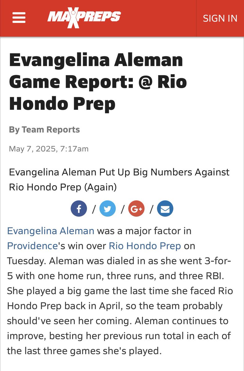 Championship game yesterday for 1st place in Prep League. #Uncommitted 15 Games .542 Batting Average, .639 OBP, 26 Hits, 28 RBI’s, 19 Runs, 6 Doubles, 1 Triple, 3 Home Runs <a href="/SunilSportsNews/">Sports News By Sunil Sunder Raj</a> <a href="/CoastRecruits/">Coast 2 Coast Recruits</a> <a href="/TopPreps/">TOP PREPS @TopPreps | X | Sports News & Recruiting</a> <a href="/DfwSho/">DFW Sho'Case</a> <a href="/AppStorms48176/">Time To Grind</a> <a href="/DirectRecruits/">Direct Recruits</a> <a href="/gatorjack72/">Girls In The Game</a>