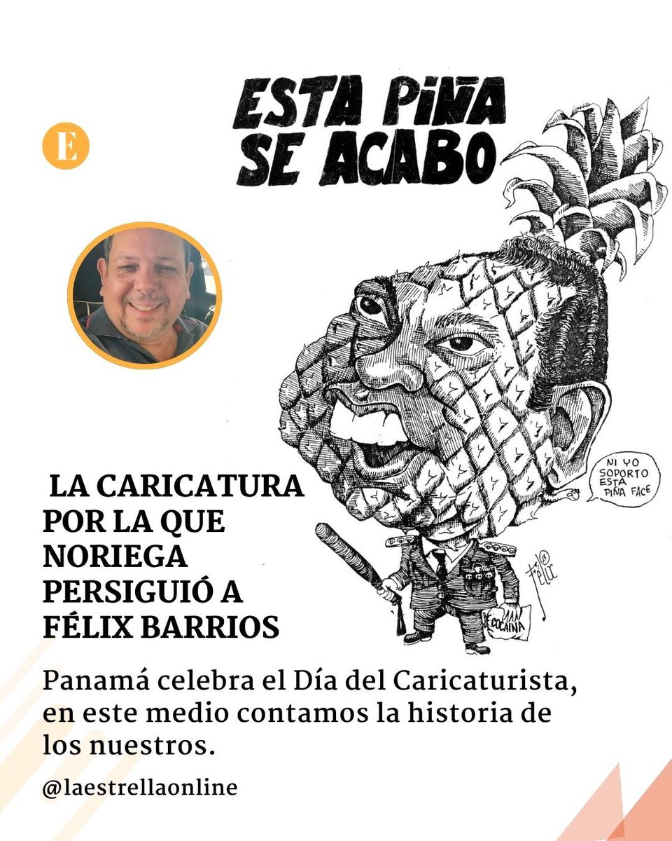 🎨 Félix Barrios lleva 44 años dibujando la verdad en La Estrella de Panamá.
Durante la dictadura, su caricatura “Esta piña se acabó” se volvió símbolo de resistencia.
🖋️ “No gustamos a todos, pero todos nos leen”.

👉 buff.ly/QeB7LCF

#Caricaturista #Panamá