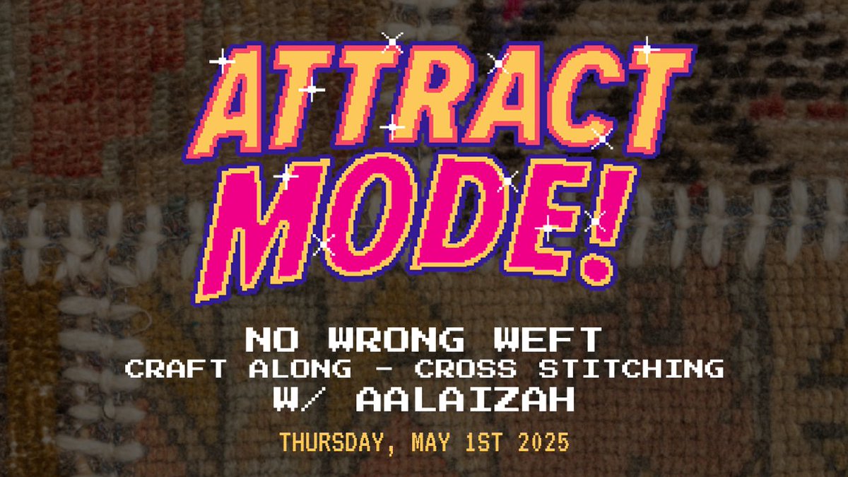 ladyarcaders's tweet image. Previously on Attract Mode!, @aalaizah returned with another episode of No Wrong Weft! She continued working on the cross stitch arcade cabinet! Some furry friends made an appearance as well! @SchalaKitty was on comms, with @zokubun hosting!

youtu.be/3o21ppazj_0 🧵
