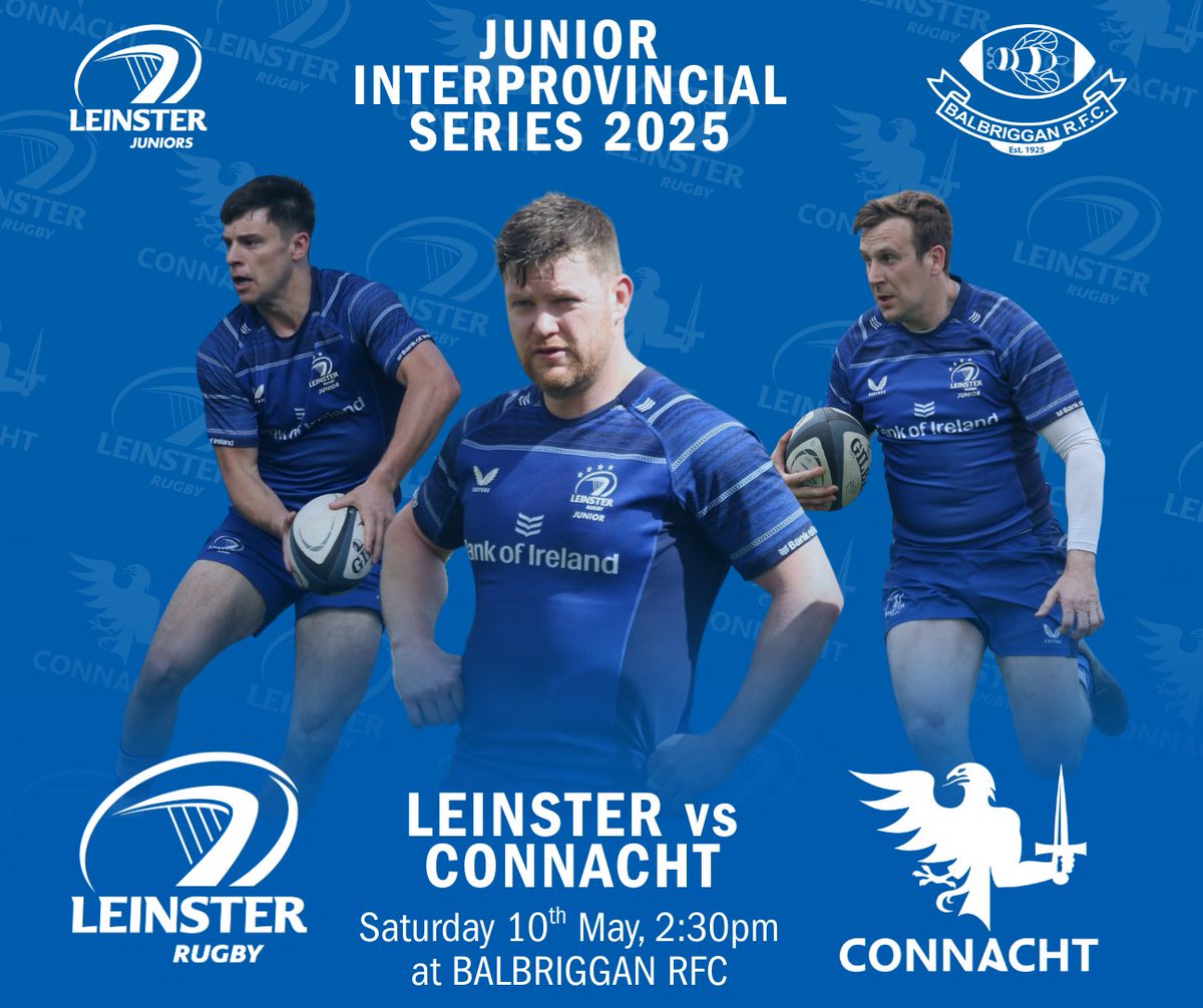 NorthEastRugby (@nelbirfu) on Twitter photo This Saturday, all roads lead to <a href="/BalbrigganRFC/">Balbriggan RFC</a> as they host the final Junior Interprovincial match for Leinster, who are at home to Connacht. KO 2.30pm.
The Junior Interprovincial Series showcases the best of adult club rugby & promises to be a great occasion. <a href="/LeinsterBranch/">Leinster Domestic</a> This Saturday, all roads lead to <a href="/BalbrigganRFC/">Balbriggan RFC</a> as they host the final Junior Interprovincial match for Leinster, who are at home to Connacht. KO 2.30pm.
The Junior Interprovincial Series showcases the best of adult club rugby & promises to be a great occasion. <a href="/LeinsterBranch/">Leinster Domestic</a>