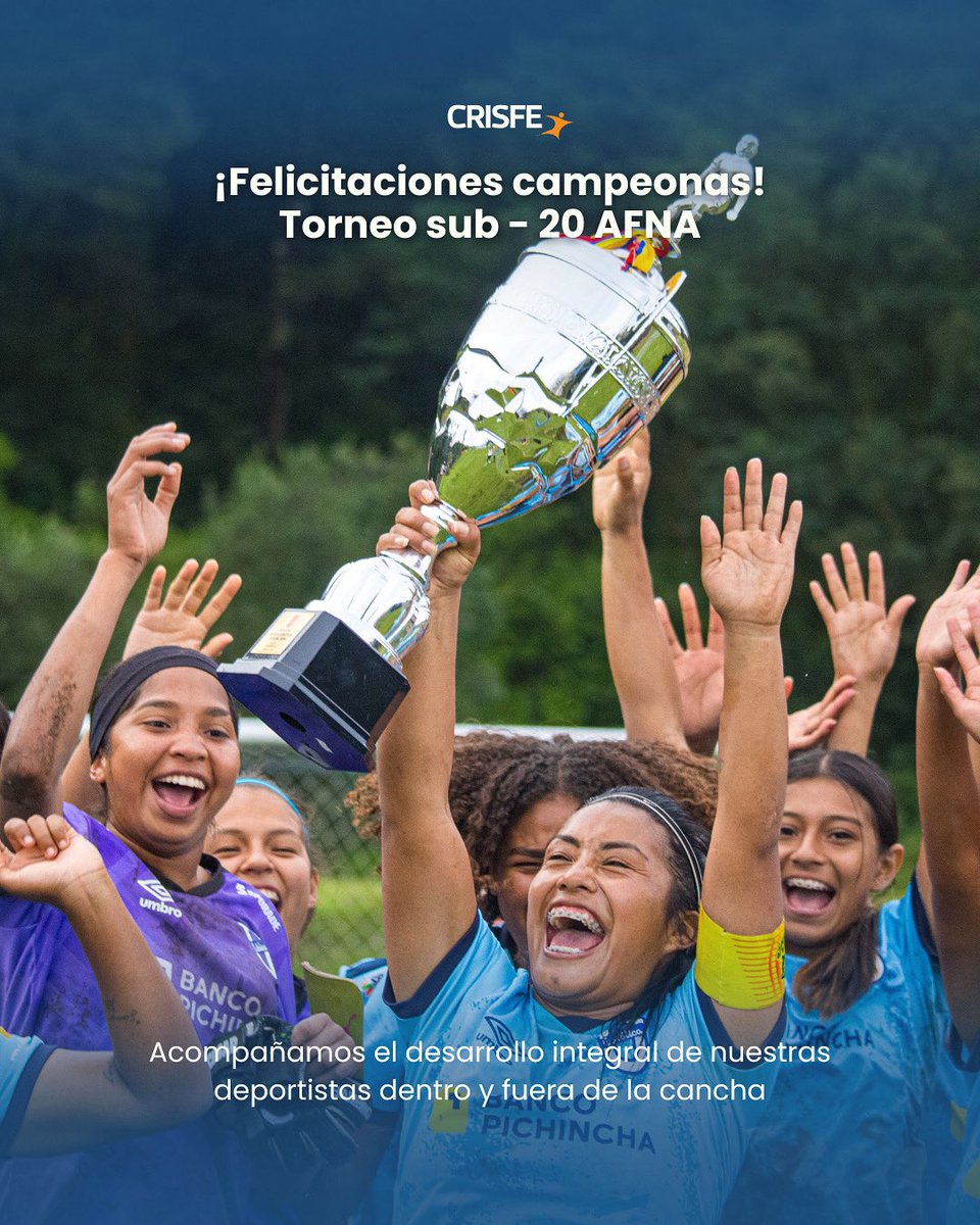 ¡Felicidades campeonas! 🥳

La categoría Sub - 20 de <a href="/UCfemeninoec/">U. Católica Femenino Oficial</a> se consagra campeona del torneo de AFNA, y detrás de este trofeo hay esfuerzo, disciplina y dedicación. 💪🏻

Juntos formamos deportistas íntegros, competentes y solidarios. 🤩