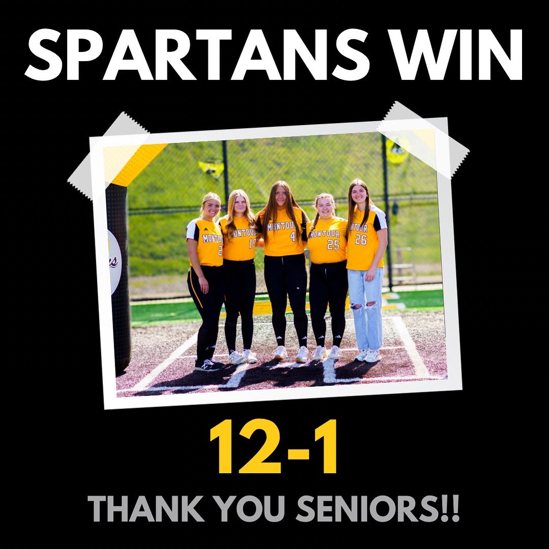 Montour High School Softball (@montoursoftball) on Twitter photo The Spartans win big!! 🥎 The girls totaled 12 hits & 6 walks, <a href="/CayleeMoser1/">Caylee Moser</a> and <a href="/shaniac1910/">Shania Cope</a> lead the team going 2-3 each! Thank you seniors for 4 great years! We are so proud of the young women you've become throughout your time in our program. We will miss you! The Spartans win big!! 🥎 The girls totaled 12 hits & 6 walks, <a href="/CayleeMoser1/">Caylee Moser</a> and <a href="/shaniac1910/">Shania Cope</a> lead the team going 2-3 each! Thank you seniors for 4 great years! We are so proud of the young women you've become throughout your time in our program. We will miss you!