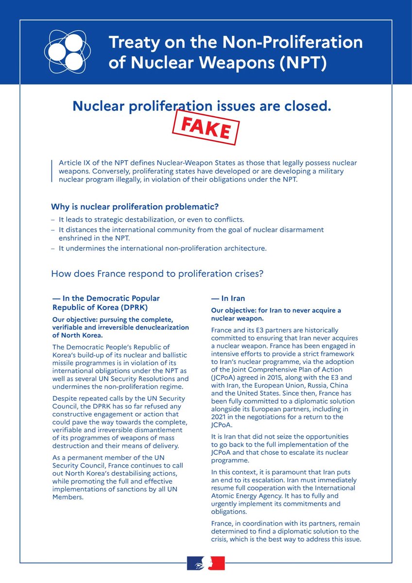 ❌ Preconceived ideas on nuclear non-proliferation: a few facts to clarify the matter…
