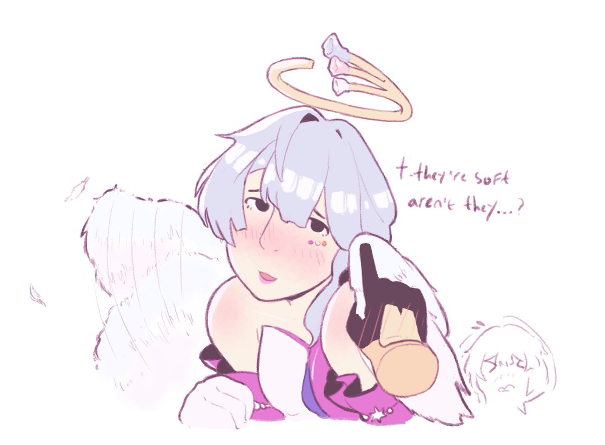 ROSEANN_FDPROP's tweet photo. Touching a halovian's wings is a symbol of trust and intimacy #RobinStelle #HonkaiStarRail https://t.co/tv9hKxpWNJ