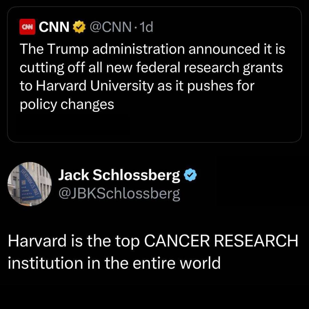 That's ok, American's don't care about cancer research, right? 🤦‍♀️