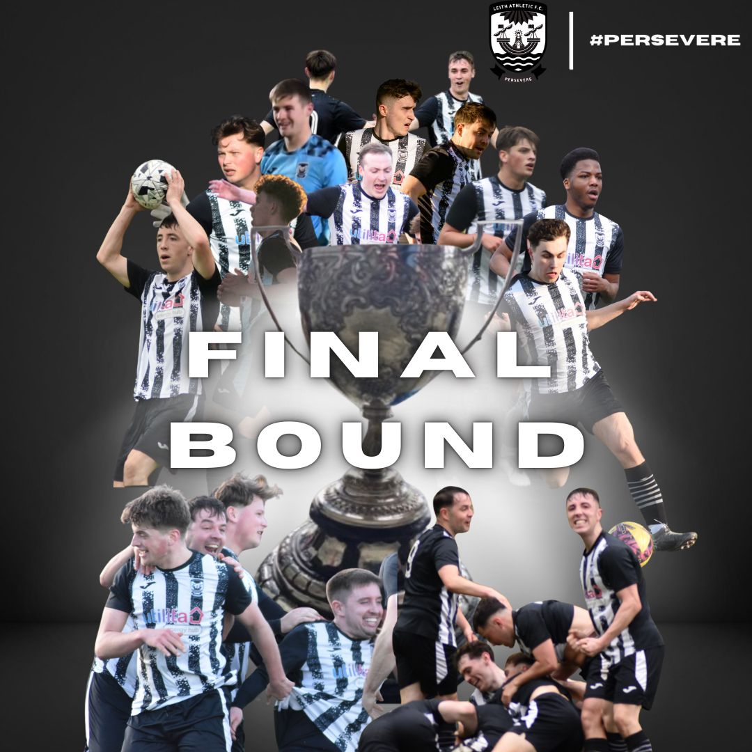 YA BEAUTY ⚫️⚪️⚫️⚪️

LEITH ATHLETIC ARE THROUGH TO THE KINGS CUP FINAL 🔥🔥🔥🔥🔥

#Persevere