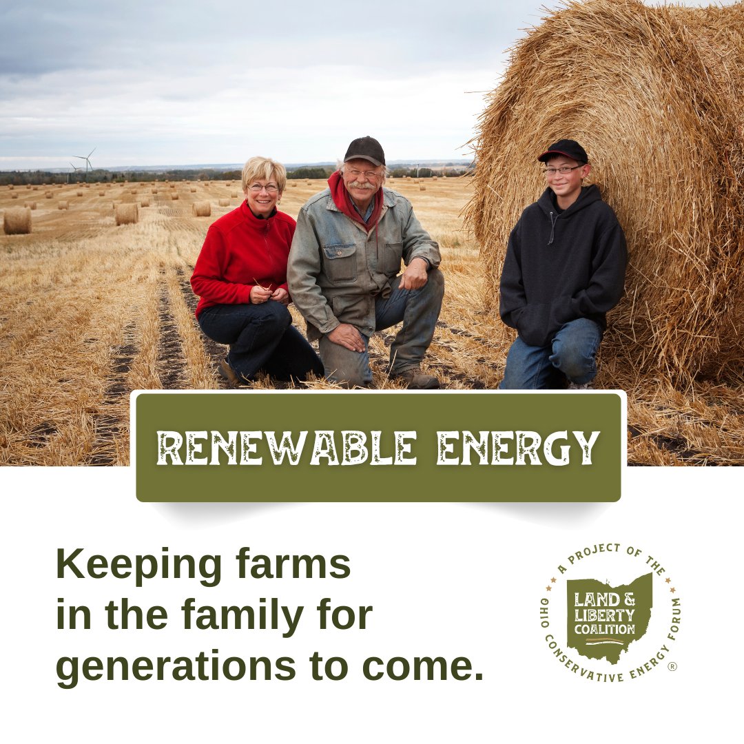 OhioLLCoalition's tweet image. Farmers partnering with renewable energy projects are finding ways to preserve their farmland for generations to come through drought-proof land lease payments. The power to protect and utilize your land should remain in your hands. #OHenergy